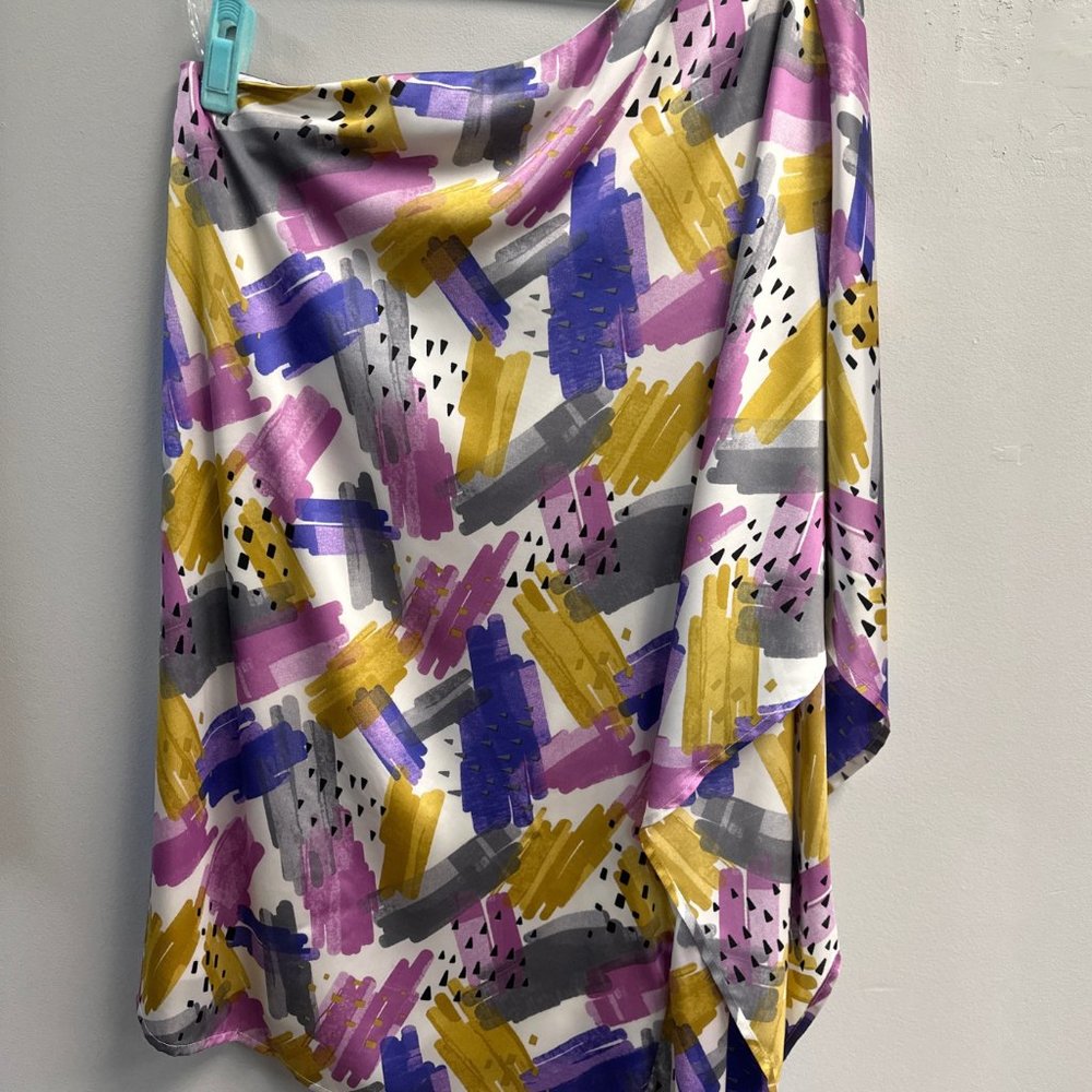 Woven Print One Shoulder Dress